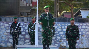Korem 132/TDL Gelar Upacara Mingguan, Tingkatkan Disiplin dan Profesionalisme Prajurit