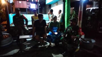 Wujudkan Wilayah Yang Aman Dan Kondusif, Baninsa Baturetno Laksanakan Patroli Malam Hari